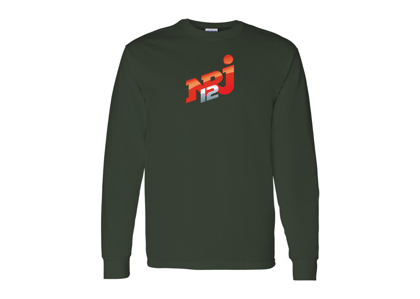 Men's NRJ 12 Logo Gildan Heavy Cotton Long Sleeve T-Shirt