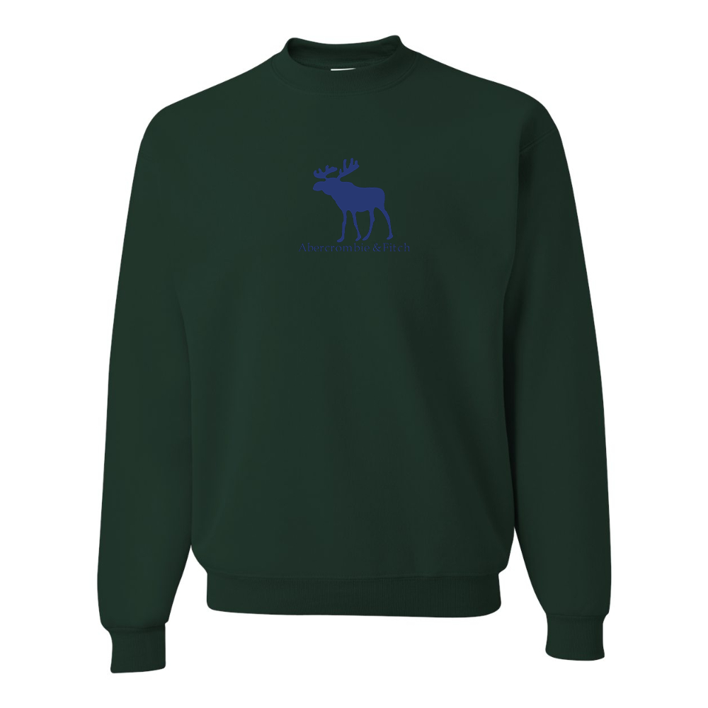 Men's Abercrombie & Fitch Moose Logo  JERZEES NuBlend Crewneck Sweatshirt