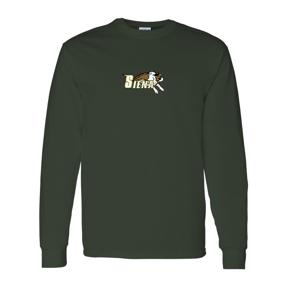 Men's Siena Saints Logo Gildan Heavy Cotton Long Sleeve T-Shirt