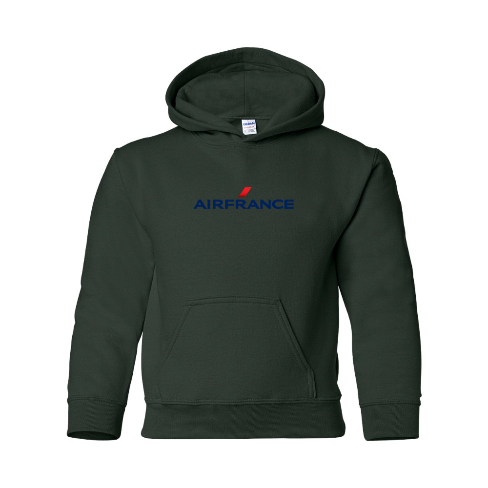 Youth Air France Logo Gildan Heavy Blend  Hooded Sweatshirt
