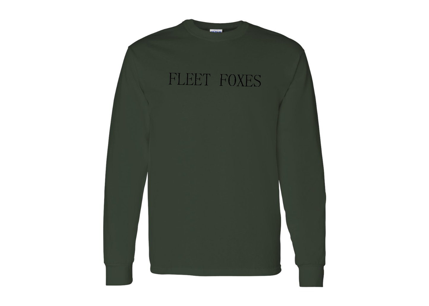 Men's Fleet Foxes Logo Gildan Heavy Cotton Long Sleeve T-Shirt