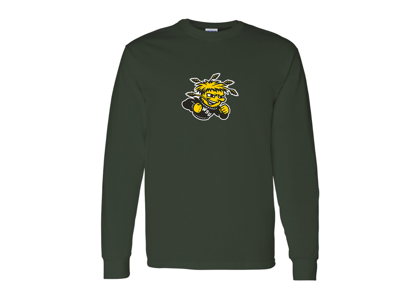 Men's Wichita State Shockers Gildan Heavy Cotton Long Sleeve T-Shirt