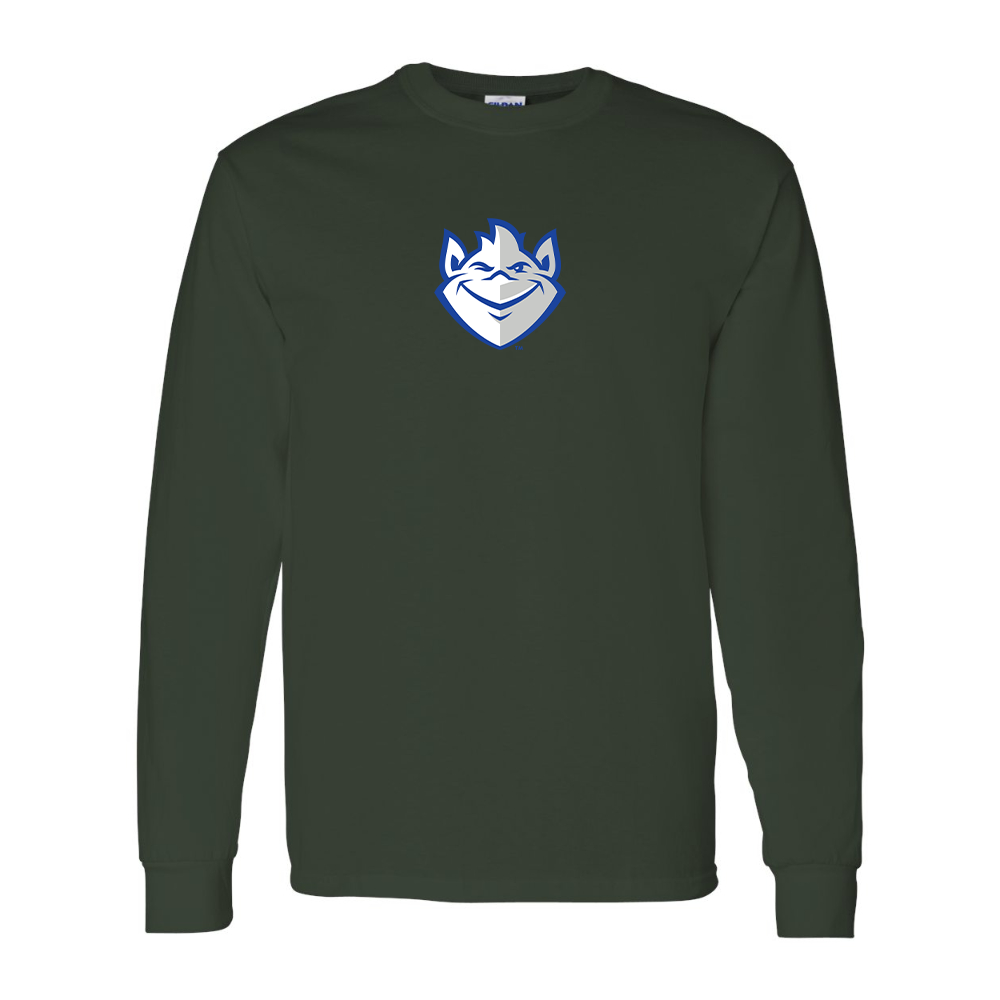 Men's Saint Louis Billikens Logo Gildan Heavy Cotton Long Sleeve T-Shirt