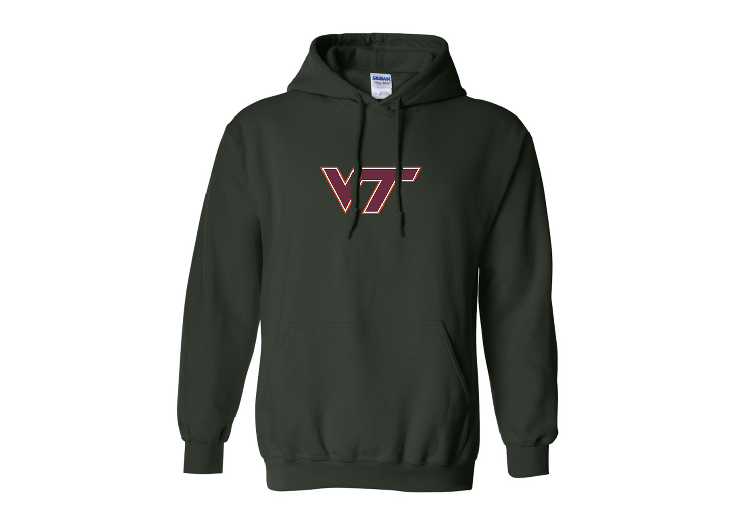 Men's Virginia Tech Hokies Gildan  Heavy Blend Hooded Sweatshirt