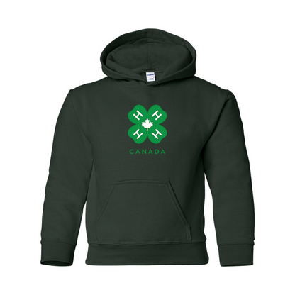 Youth 4H Canada Logo Gildan Heavy Blend  Hooded Sweatshirt