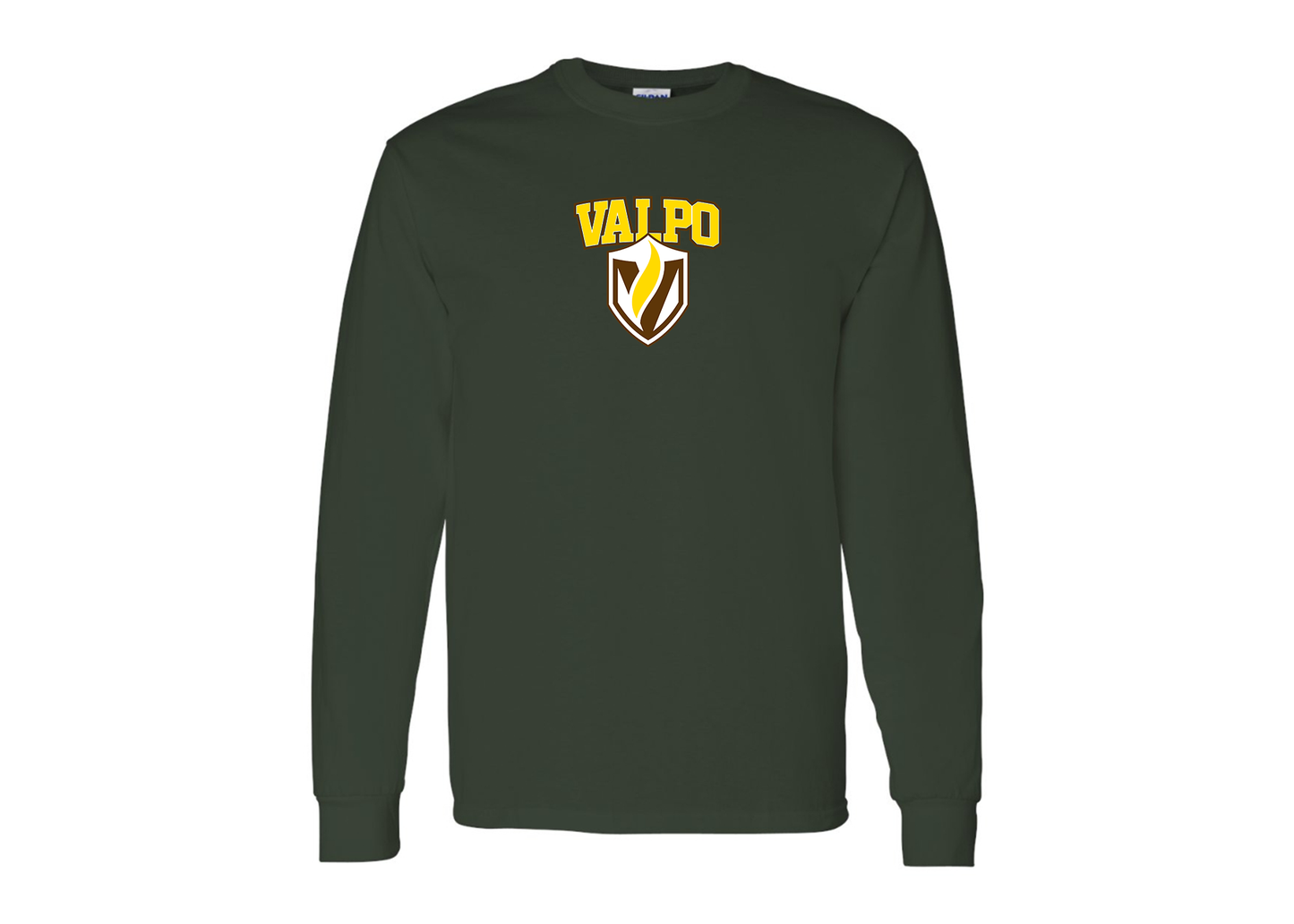 Men's Valparaiso Crusaders Gildan Heavy Cotton Long Sleeve T-Shirt