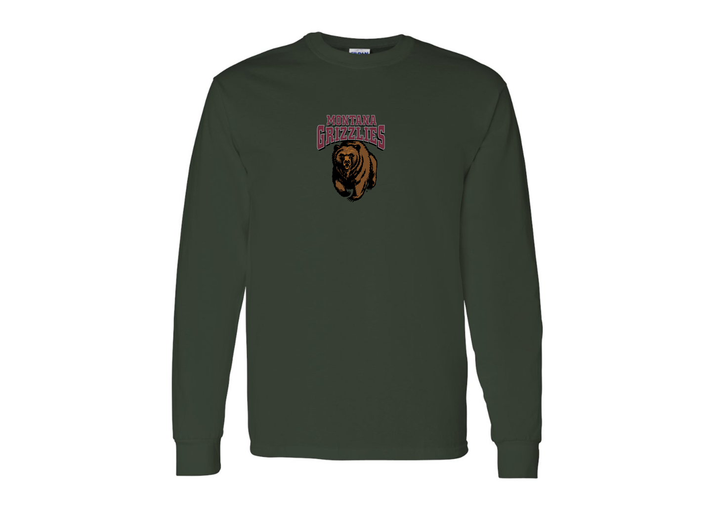 Men's Montana Grizzliesl Gildan Heavy Cotton Long Sleeve T-Shirt