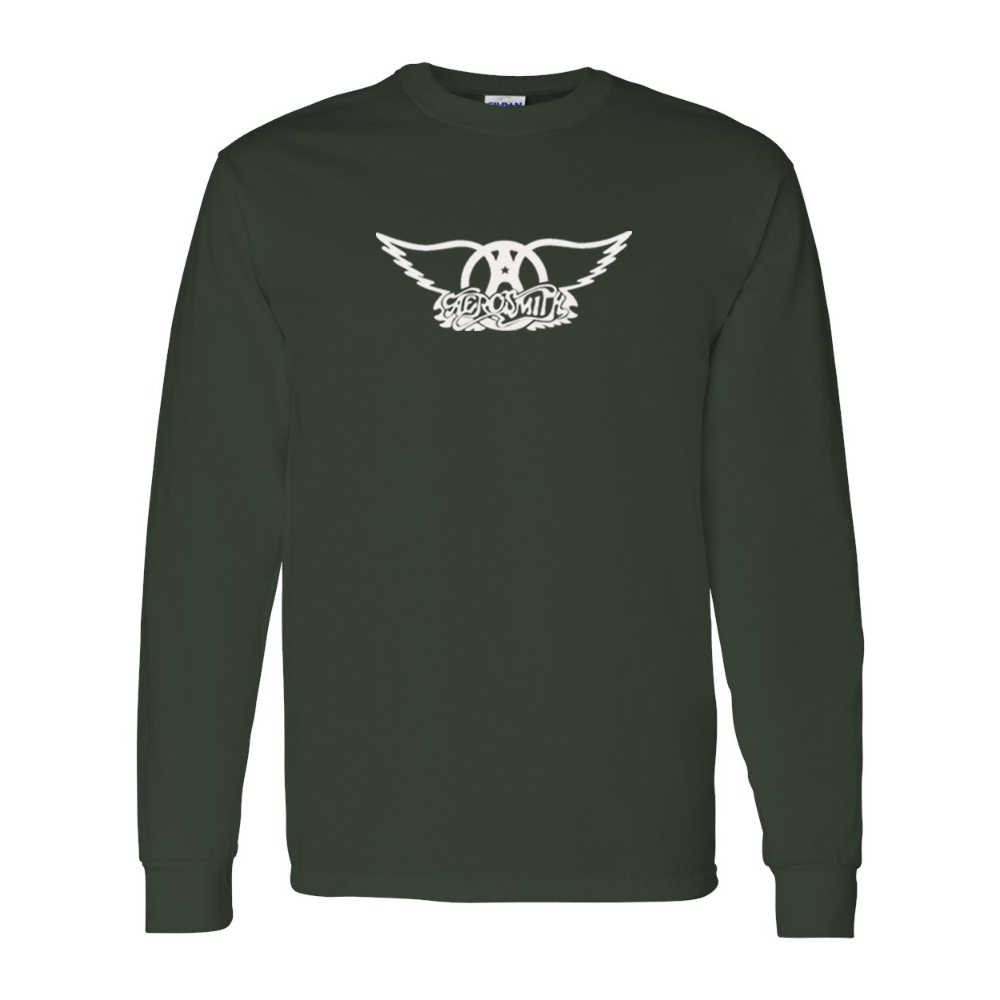 Men's Aerosmith Logo Gildan Heavy Cotton Long Sleeve T-Shirt