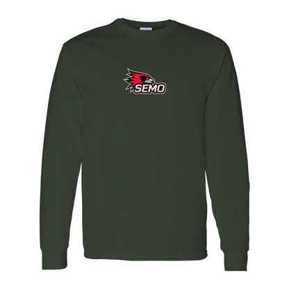 Men's SEMO Redhawks Logo Gildan Heavy Cotton Long Sleeve T-Shirt