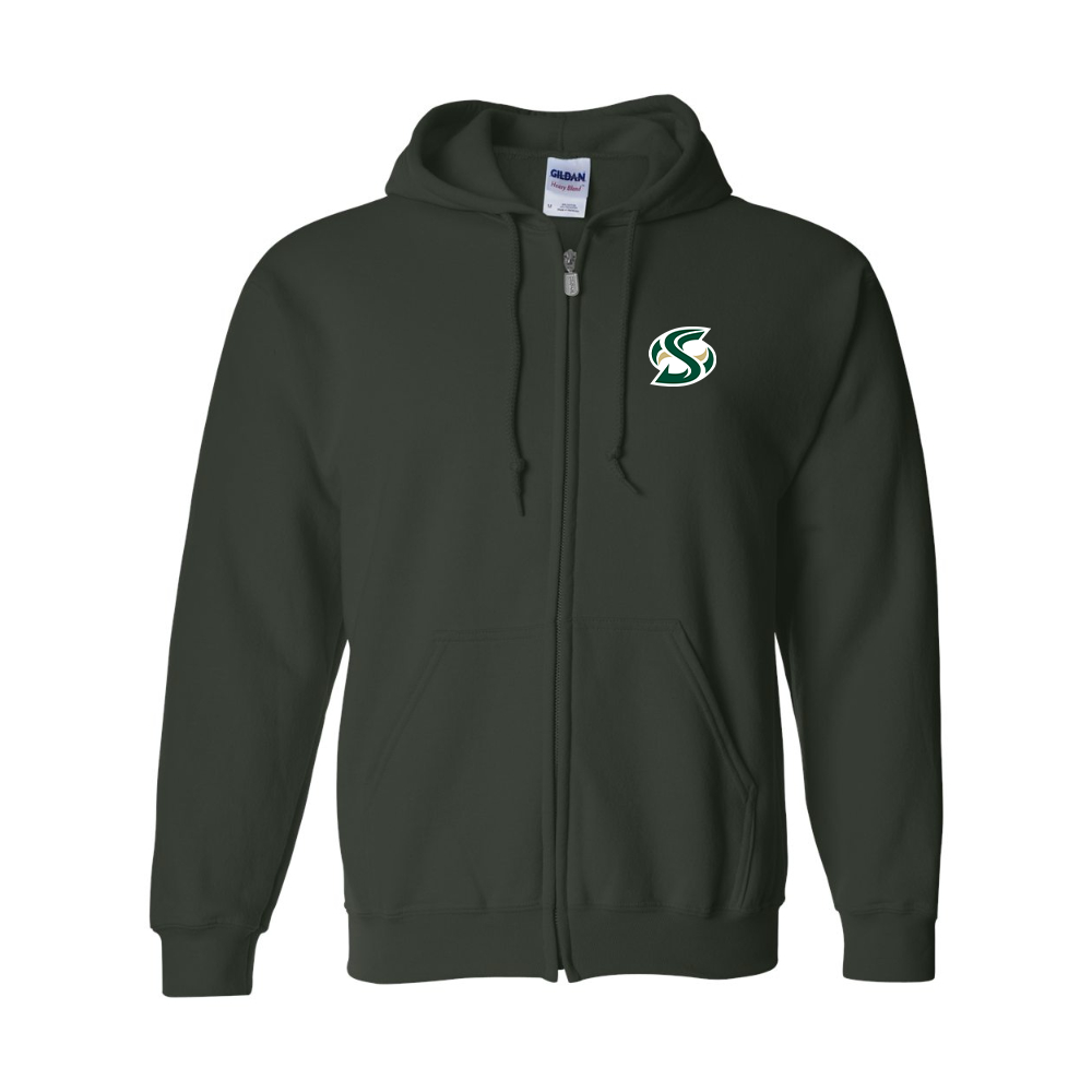 Men's Sacramento State Hornets Logo  Gildan  Heavy Blend Full Zip Hooded Sweatshirt