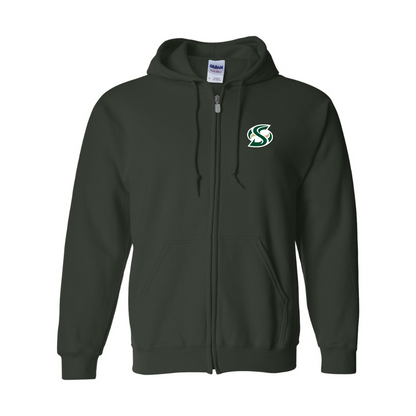 Men's Sacramento State Hornets Logo  Gildan  Heavy Blend Full Zip Hooded Sweatshirt