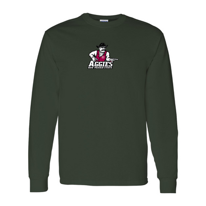Men's Aggies New Mexico State Logo Gildan Heavy Cotton Long Sleeve T-Shirt