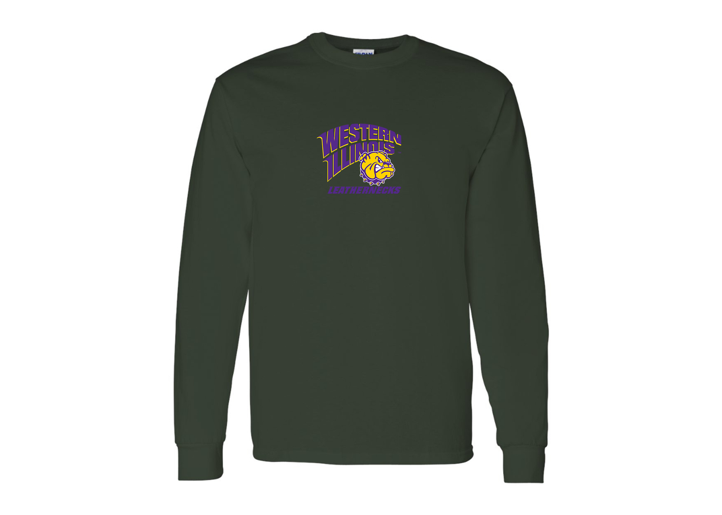 Men's Western Illinois Leathernecks Gildan Heavy Cotton Long Sleeve T-Shirt