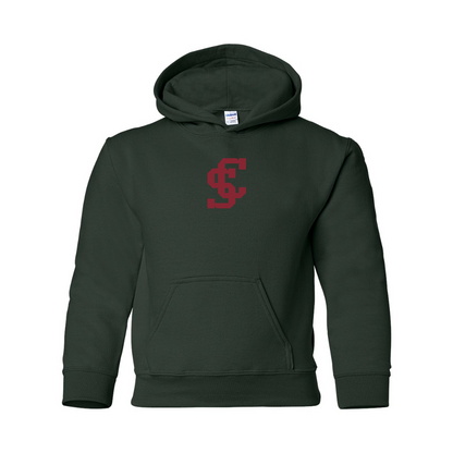 Youth Santa Clara Broncos Logo  Gildan Heavy Blend  Hooded Sweatshirt