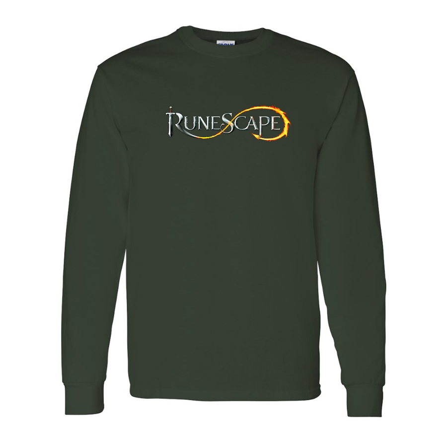 Men's Runescape Logo Gildan Heavy Cotton Long Sleeve T-Shirt
