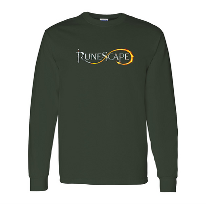 Men's Runescape Logo Gildan Heavy Cotton Long Sleeve T-Shirt