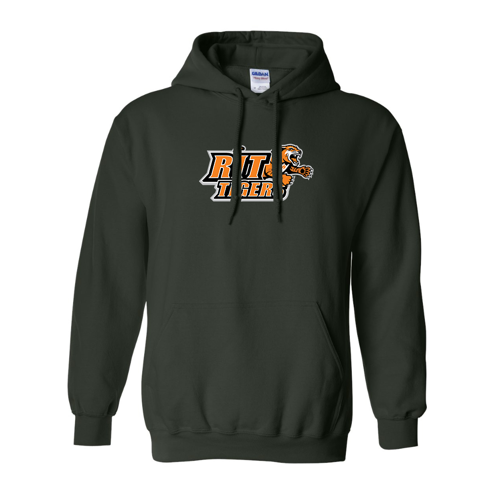 Men's RIT Tigers Logo Gildan  Heavy Blend Hooded Sweatshirt