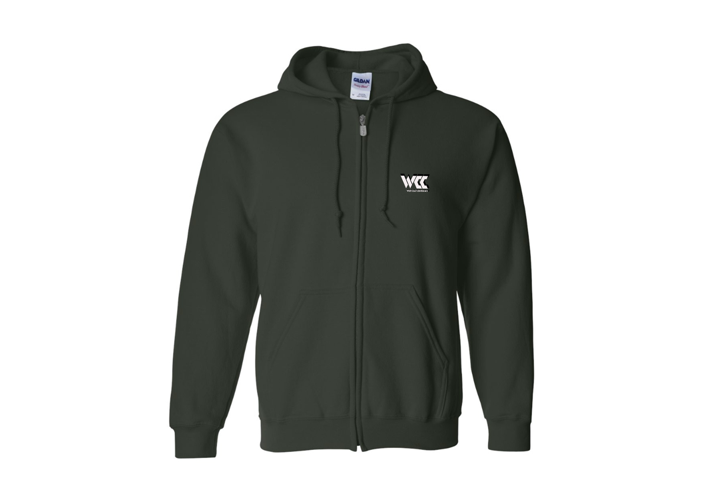 Men's West Coast Conference Gildan  Heavy Blend Full Zip Hooded Sweatshirt