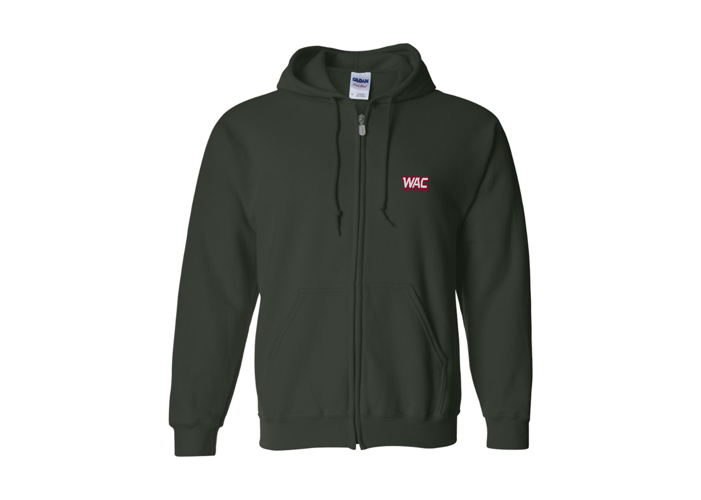 Men's Western Athletic Conference Gildan  Heavy Blend Full Zip Hooded Sweatshirt