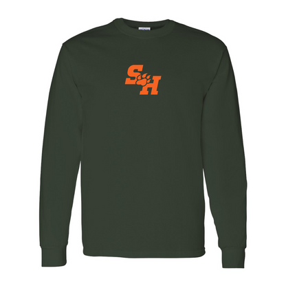 Men's Sam Houston State Bearkats Logo Gildan Heavy Cotton Long Sleeve T-Shirt