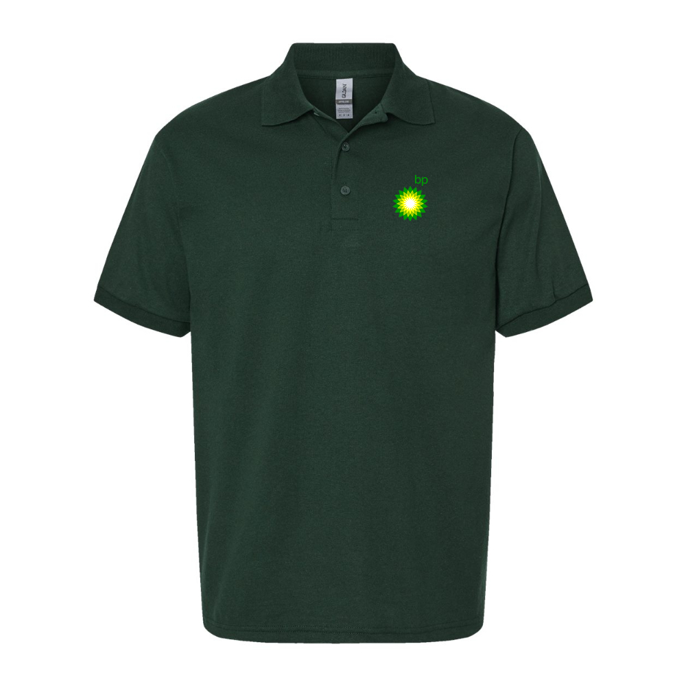 Men's BP Oil Logo Gildan Dry Blend Jersey Polo