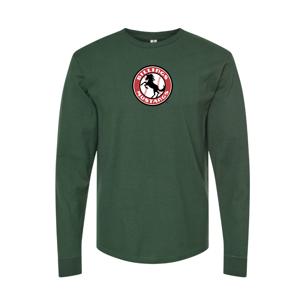 Men's Billings Mustangs Logo Long Sleeve T-Shirt