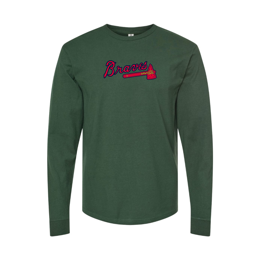Men's Atlanta Braves Logo Long Sleeve T-Shirt