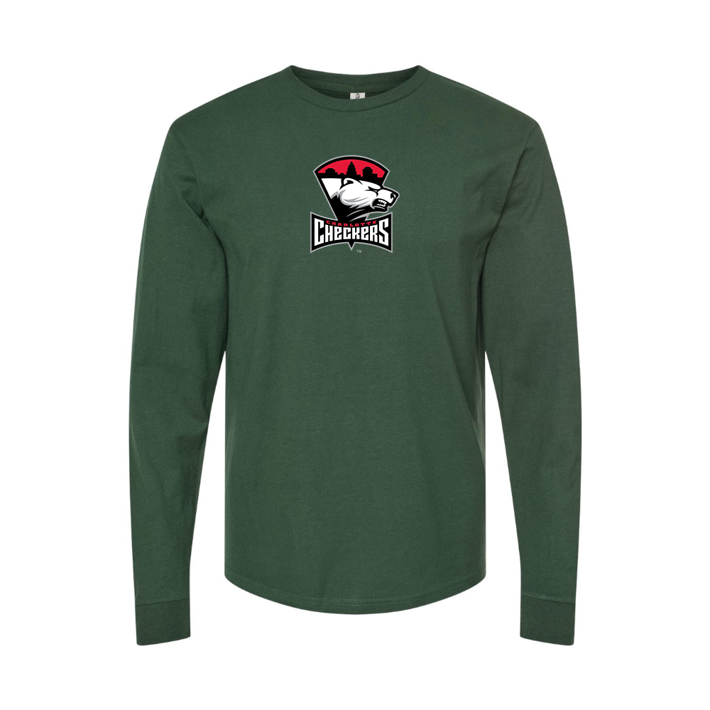 Men's Charlotte Checkers Logo Long Sleeve T-Shirt
