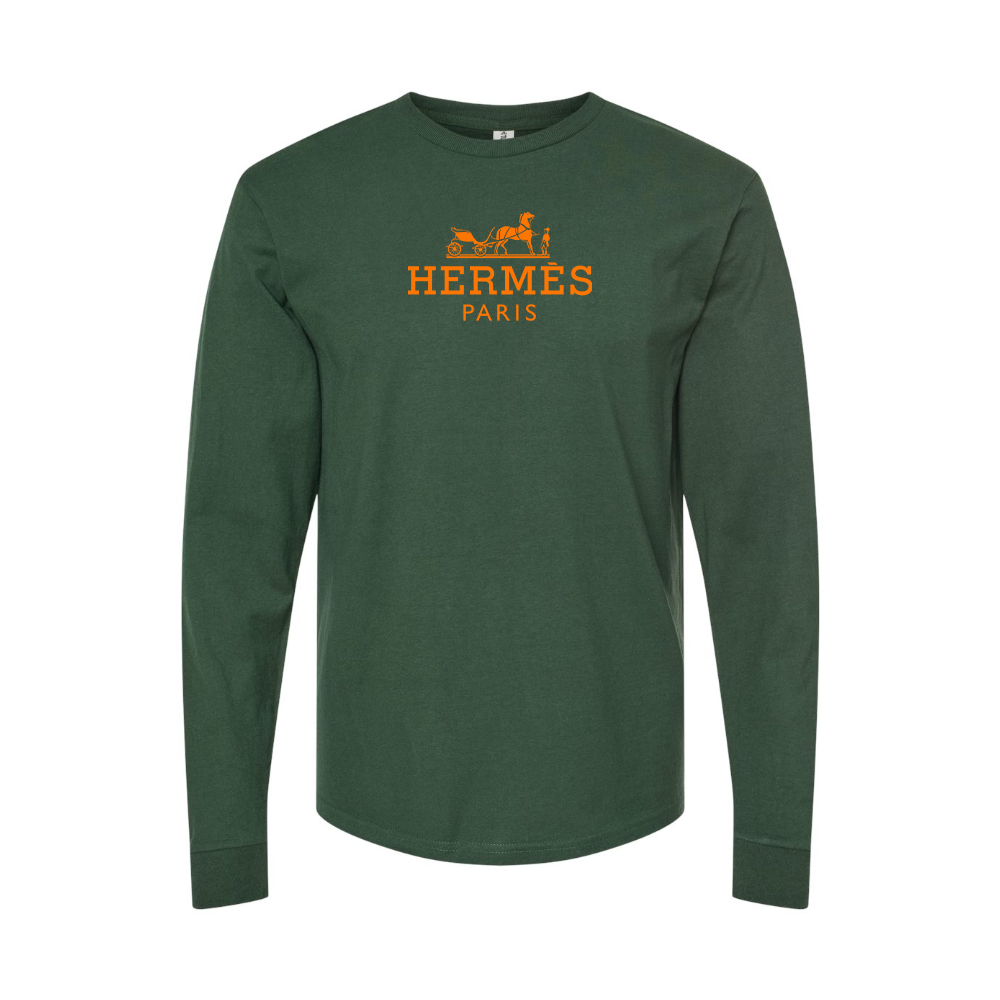 Men' Hermès Logo Long Sleeve T-Shirt