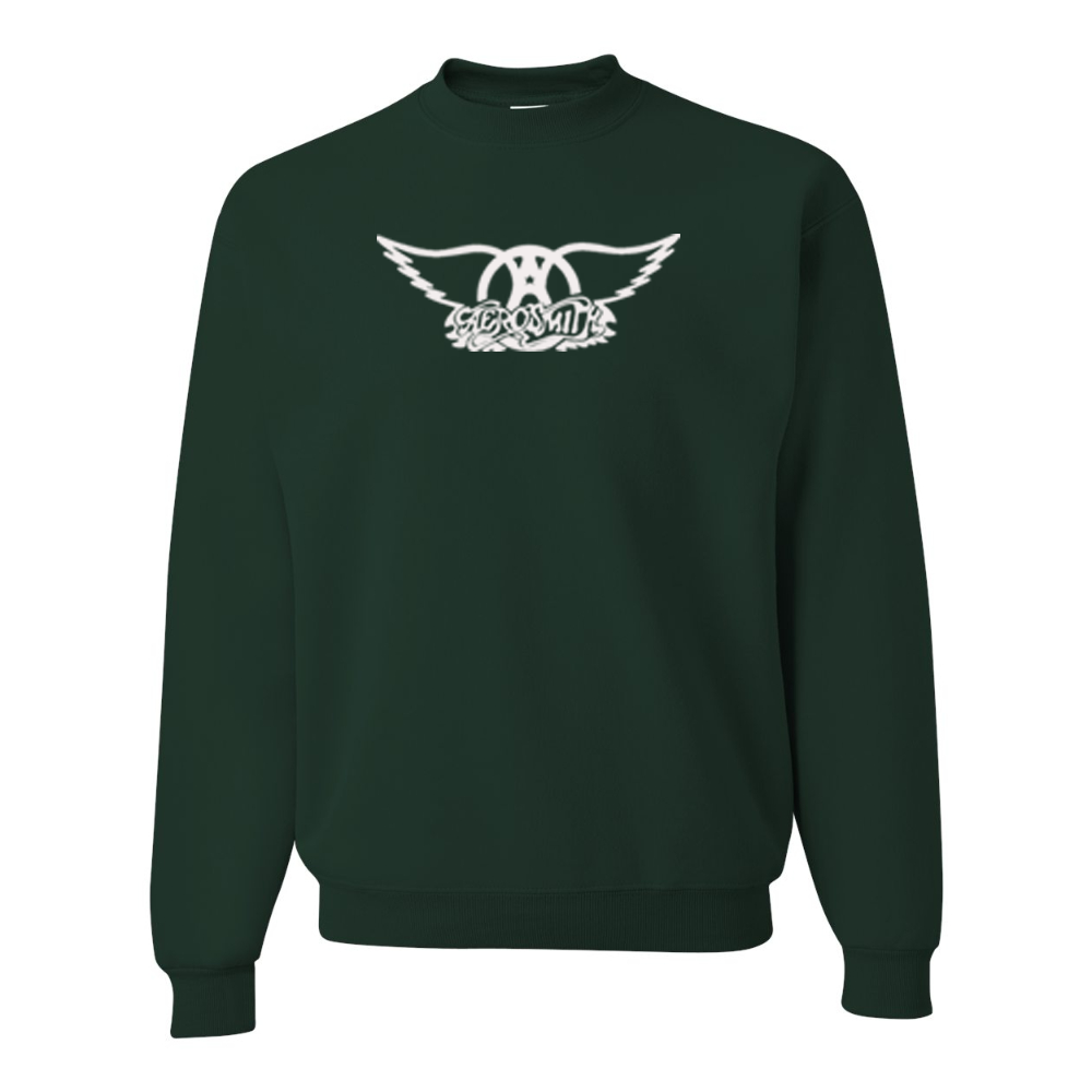 Men's Aerosmith Logo  JERZEES NuBlend Crewneck Sweatshirt