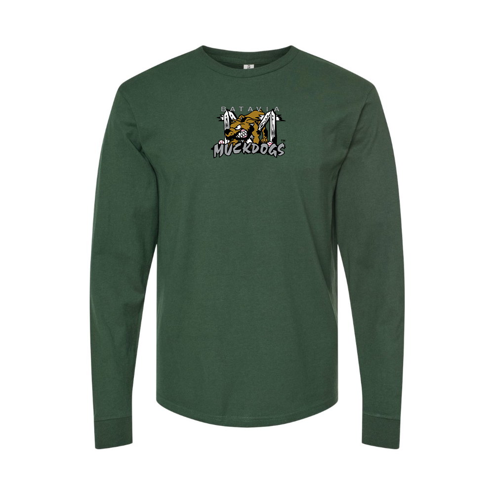Men's Batavia  Muckdogs Logo Long Sleeve T-Shirt