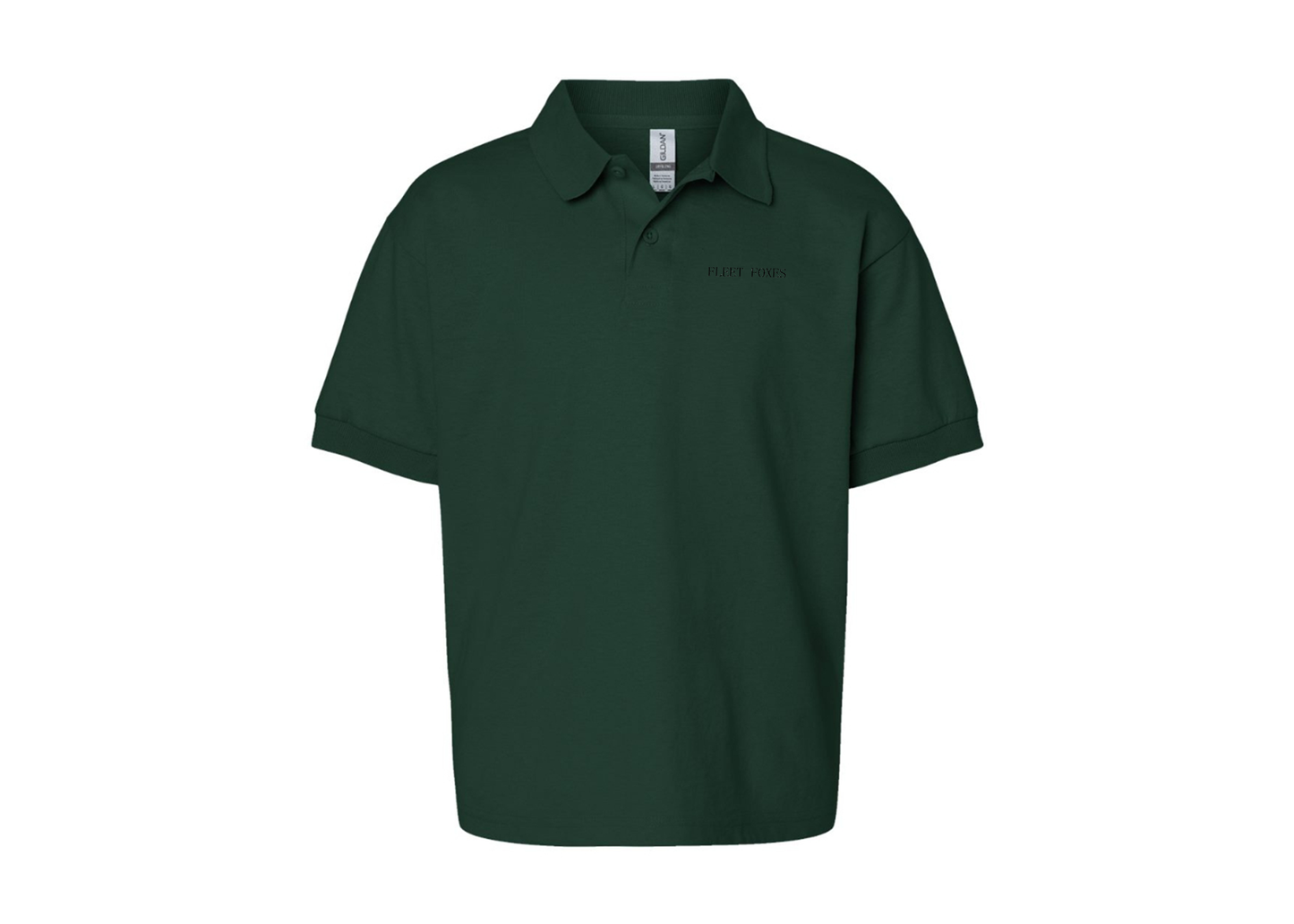 Youth Fleet Foxes Logo Gildan Dry Blend Jersey Polo
