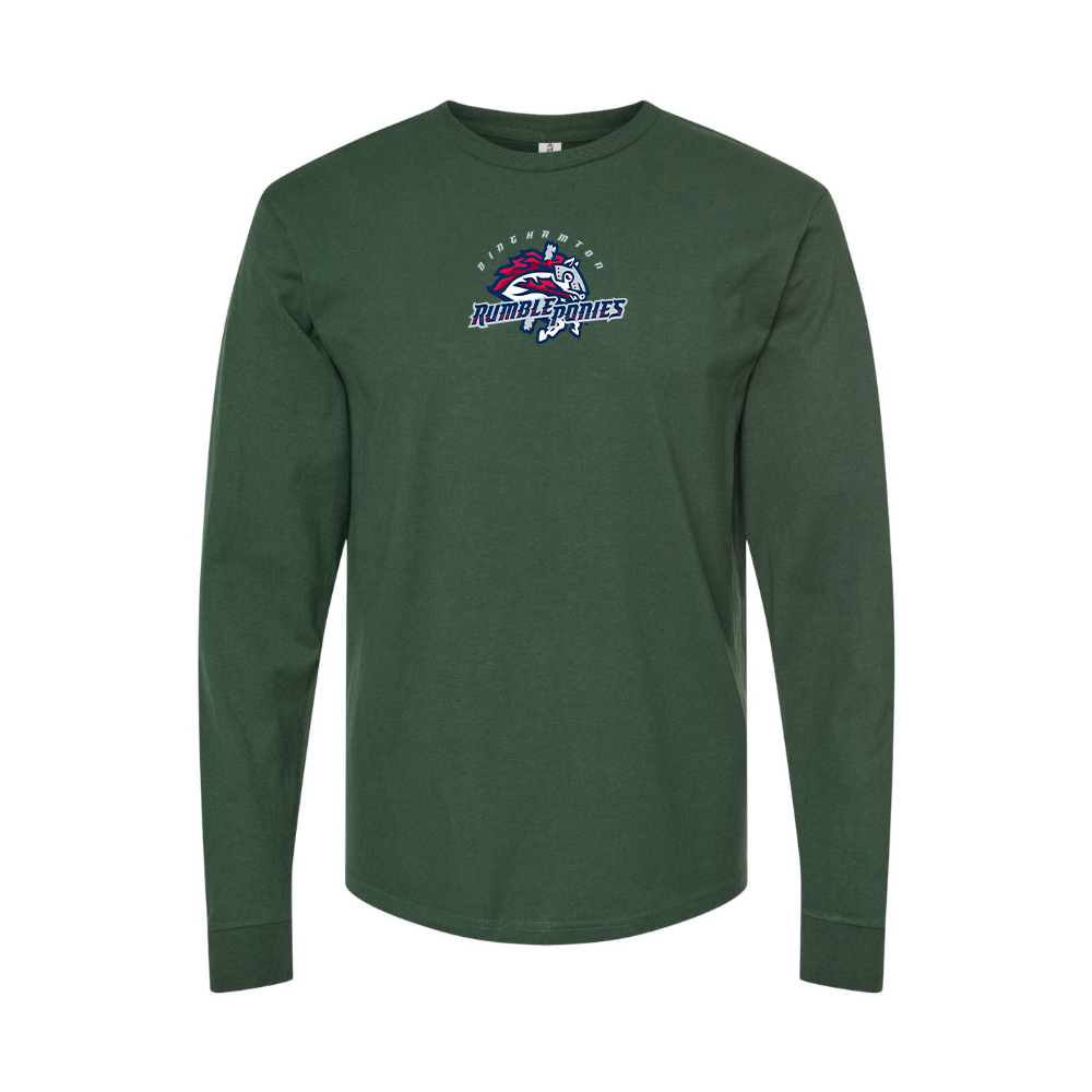 Men's Binghamton Rumble Ponies Logo Long Sleeve T-Shirt