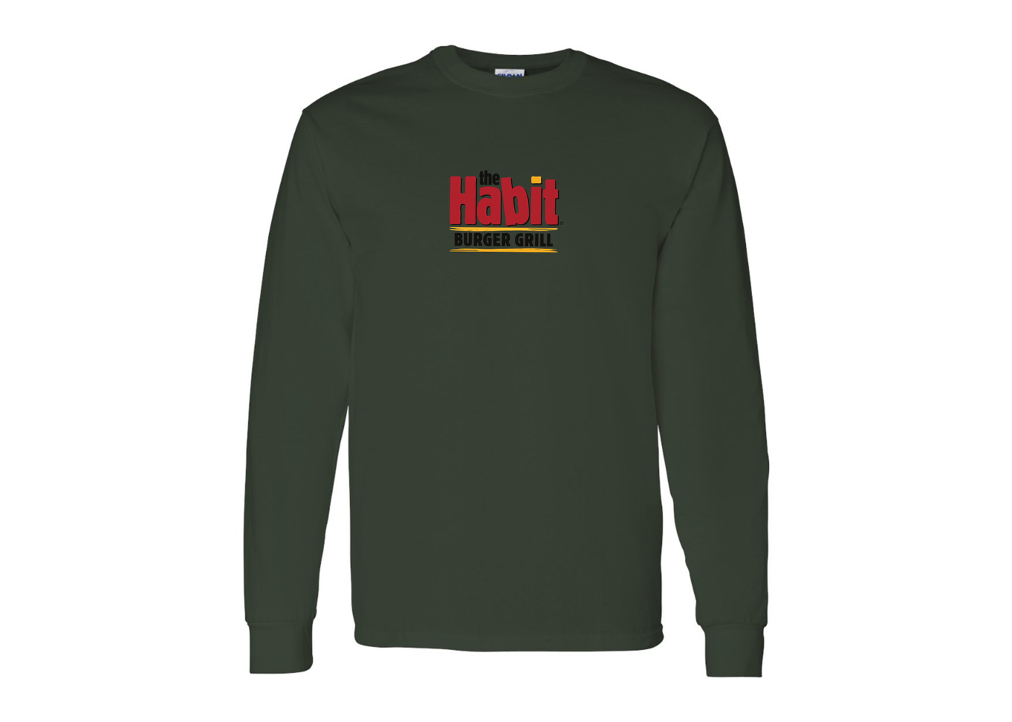 Men's The Habit Burger Grill Gildan Heavy Cotton Long Sleeve T-Shirt