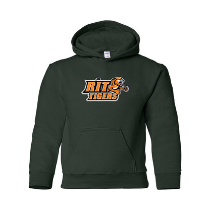 Youth RIT Tigers Logo Gildan Heavy Blend  Hooded Sweatshirt