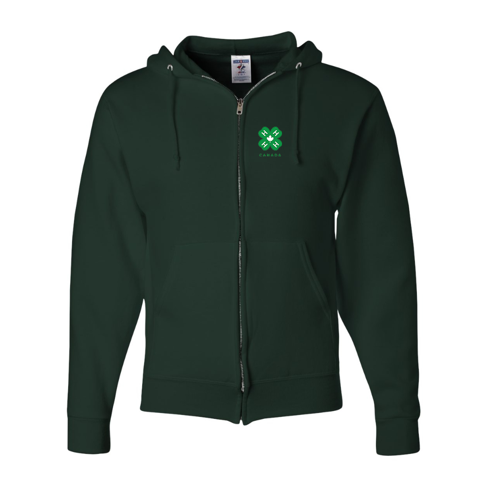 Men's 4H Canada Logo JERZEES NuBlend Full-Zip Hooded Sweatshirt