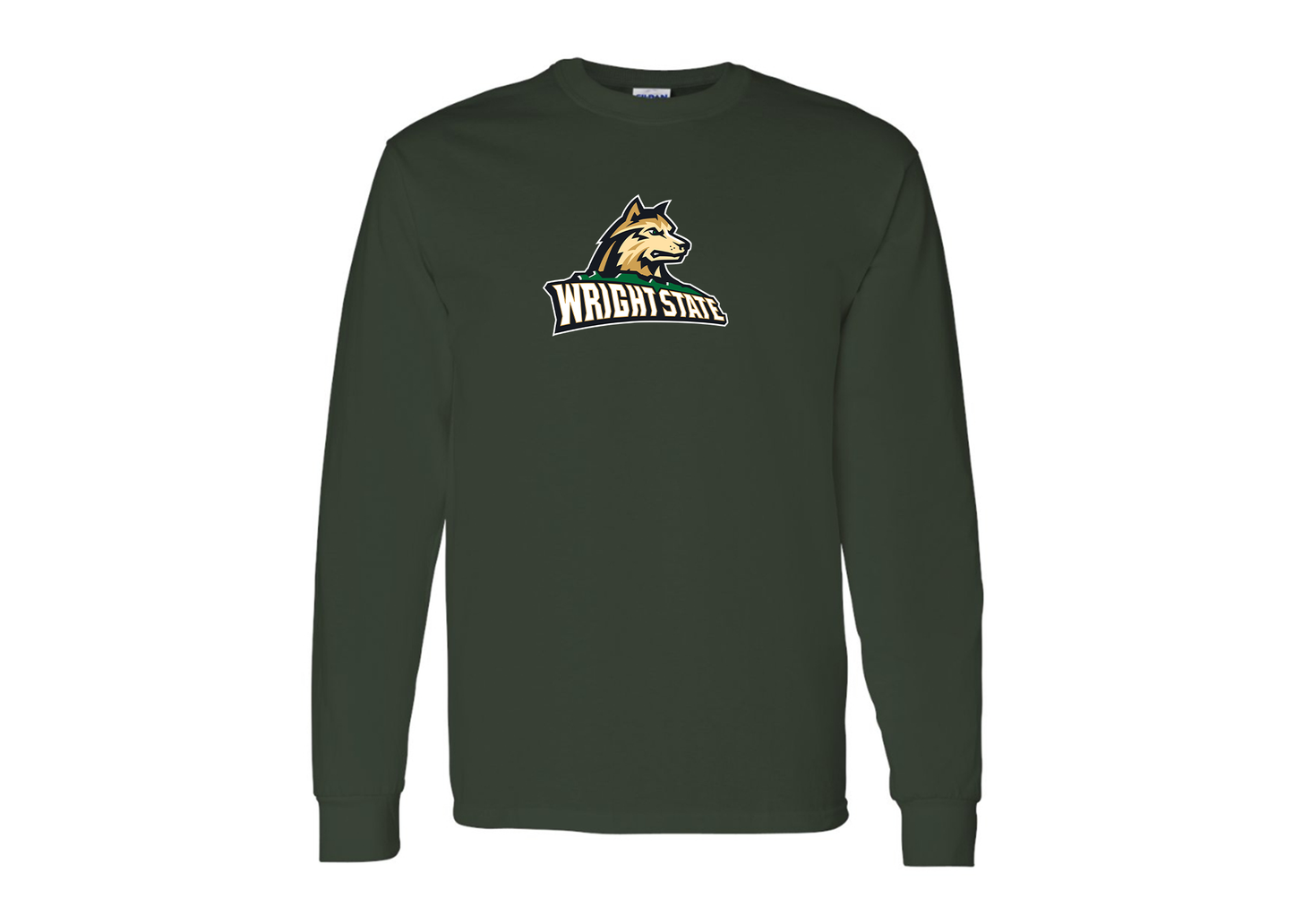 Men's Wright State Raiders Gildan Heavy Cotton Long Sleeve T-Shirt