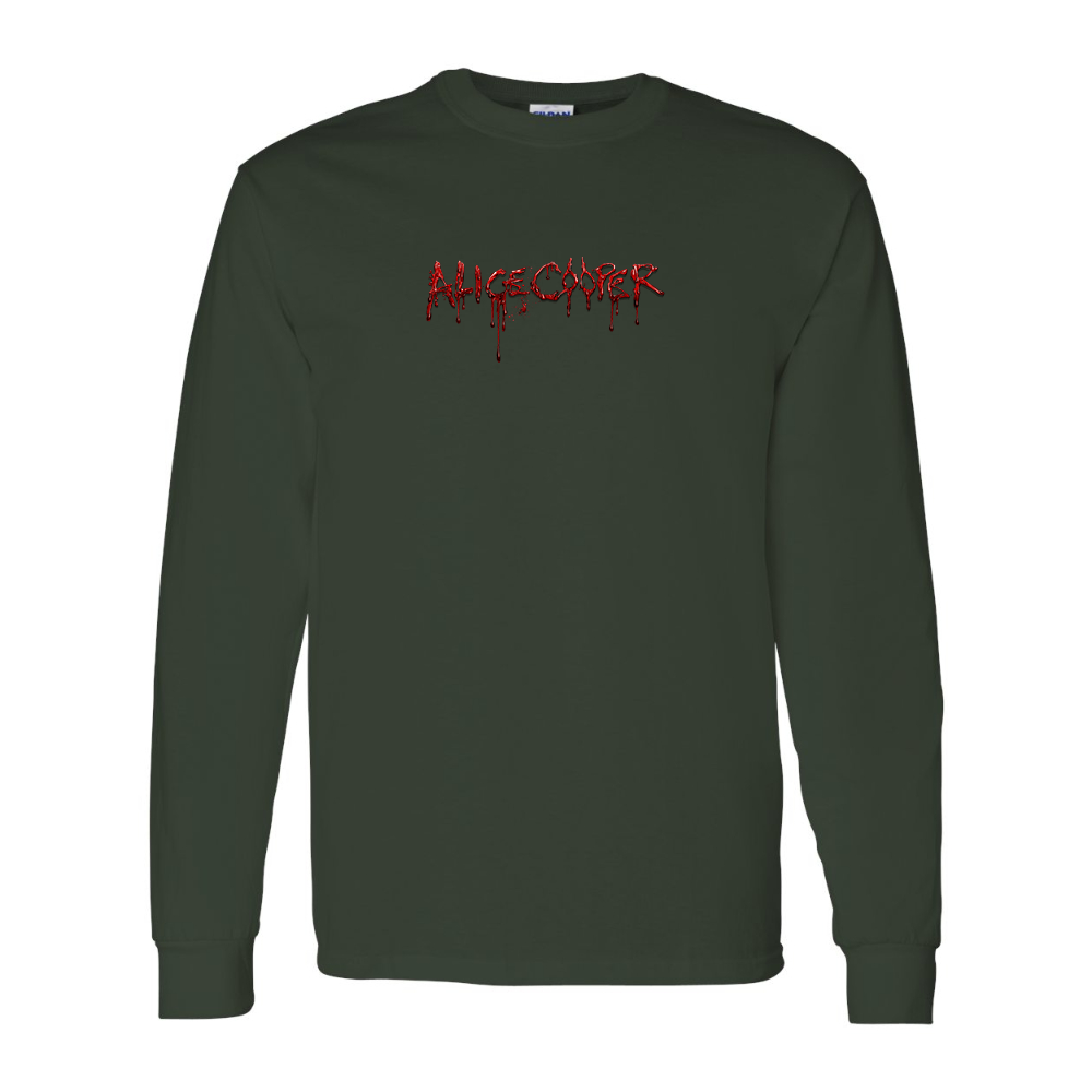 Men's Alice Cooper Logo Gildan Heavy Cotton Long Sleeve T-Shirt