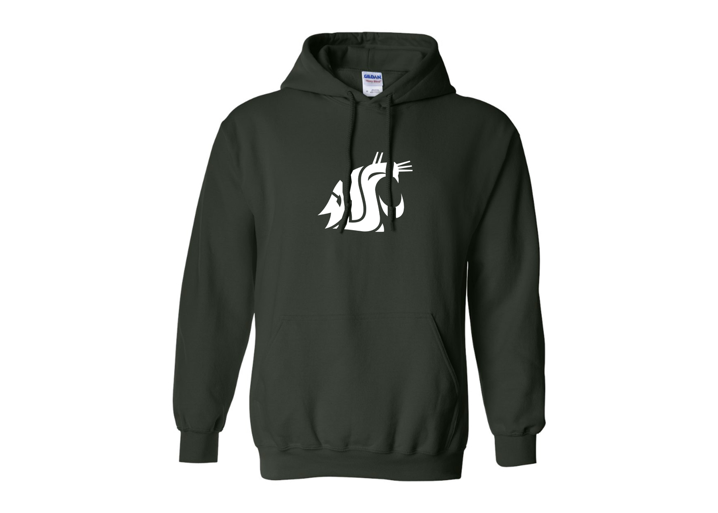 Men's Washington State Cougars Gildan  Heavy Blend Hooded Sweatshirt