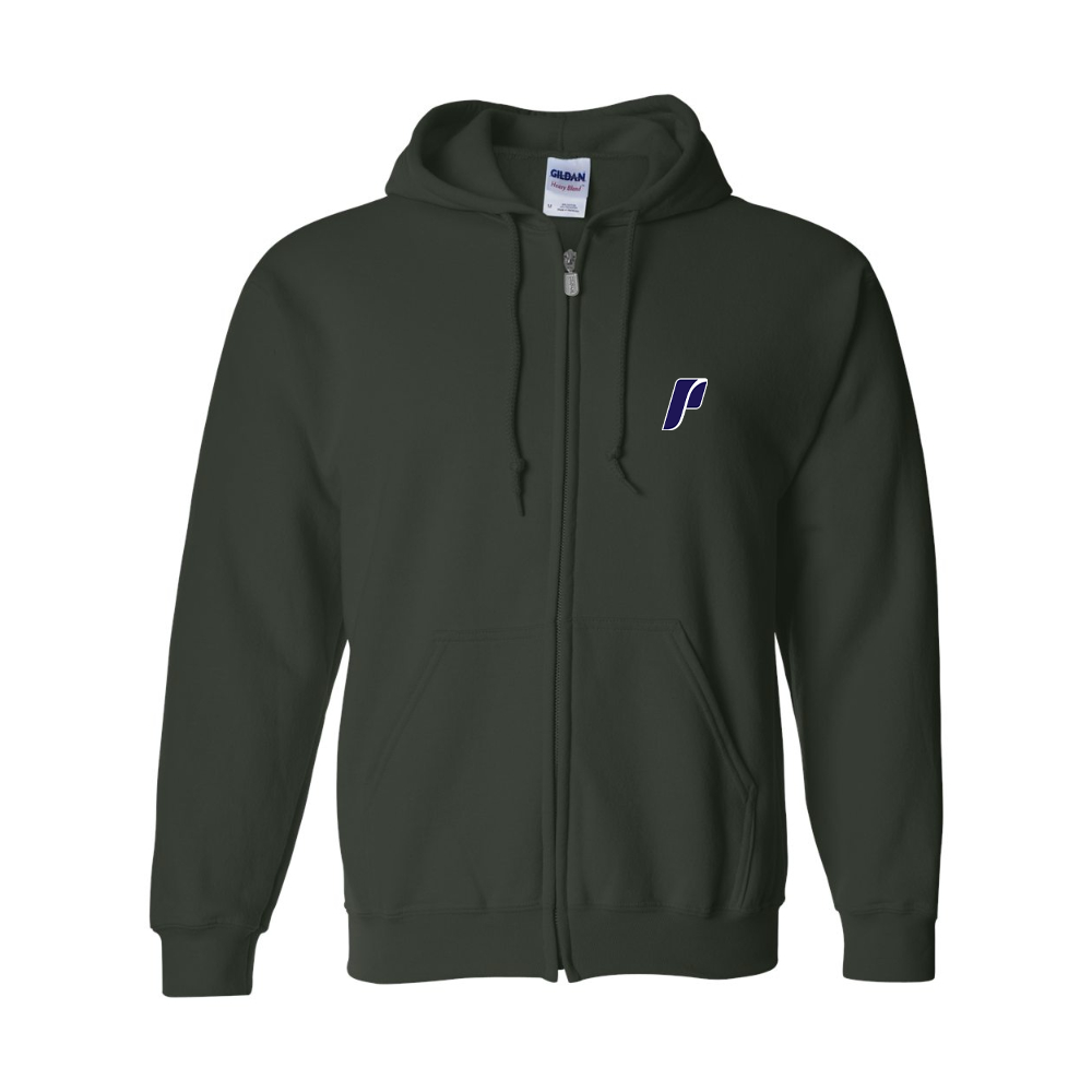 Men's Portland Pilots Logo Gildan  Heavy Blend Full Zip Hooded Sweatshirt