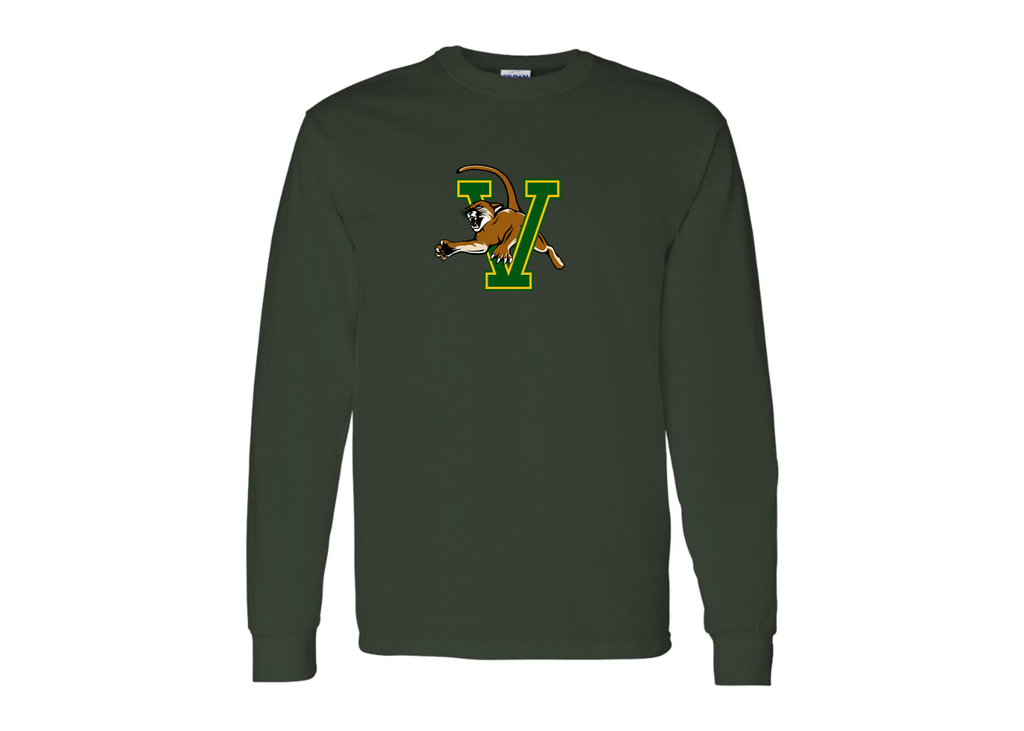 Men's Vermont Catamounts Gildan Heavy Cotton Long Sleeve T-Shirt