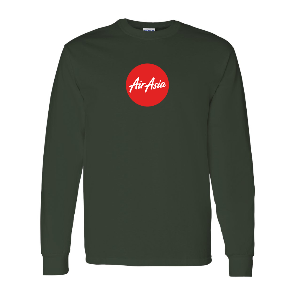 Men's Air Asia Logo Gildan Heavy Cotton Long Sleeve T-Shirt