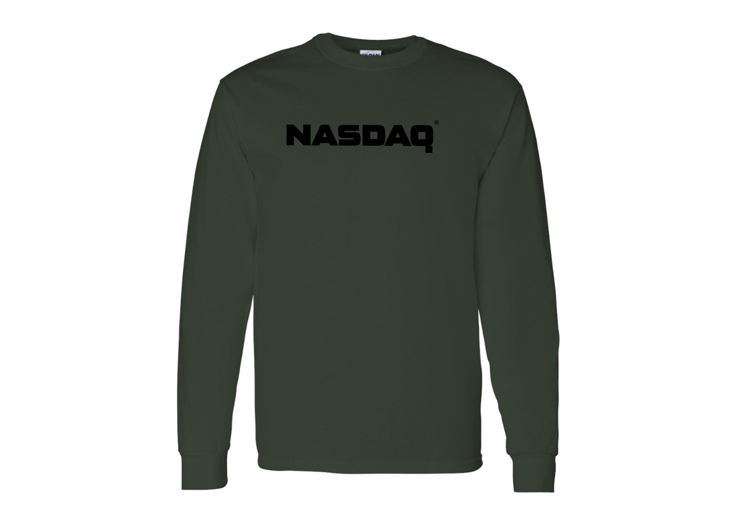 Men's Nasdaq Logo Gildan Heavy Cotton Long Sleeve T-Shirt