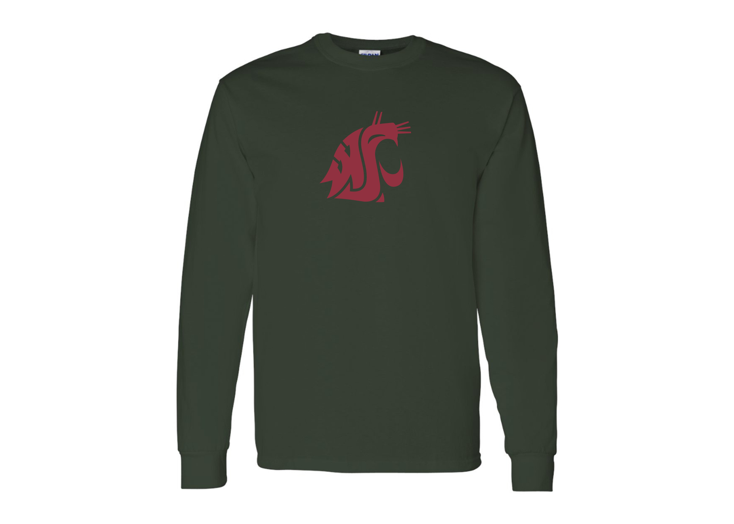 Men's Washington State Cougars Gildan Heavy Cotton Long Sleeve T-Shirt