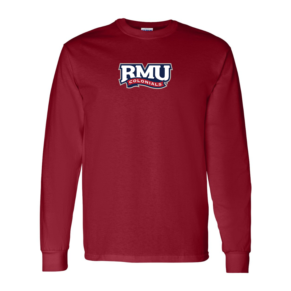 Men's Robert Morris Colonials Logo Gildan Heavy Cotton Long Sleeve T-Shirt