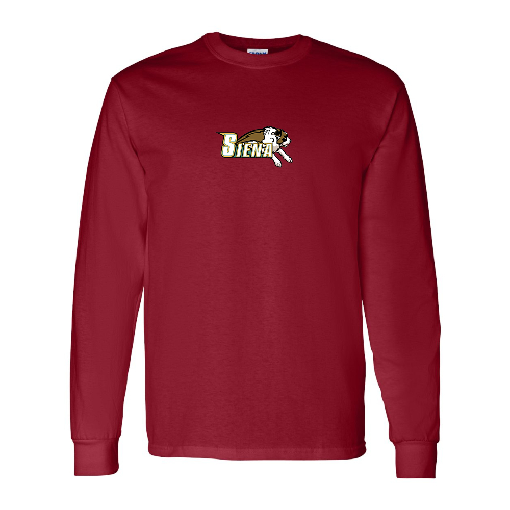 Men's Siena Saints Logo Gildan Heavy Cotton Long Sleeve T-Shirt