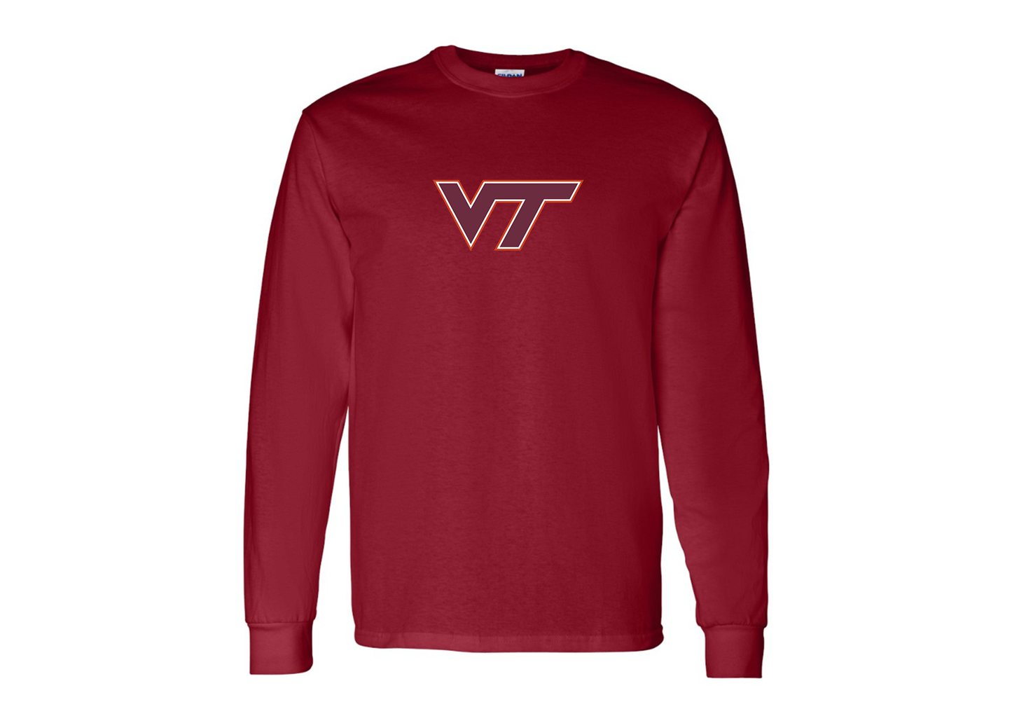 Men's Virginia Tech Hokies Gildan Heavy Cotton Long Sleeve T-Shirt