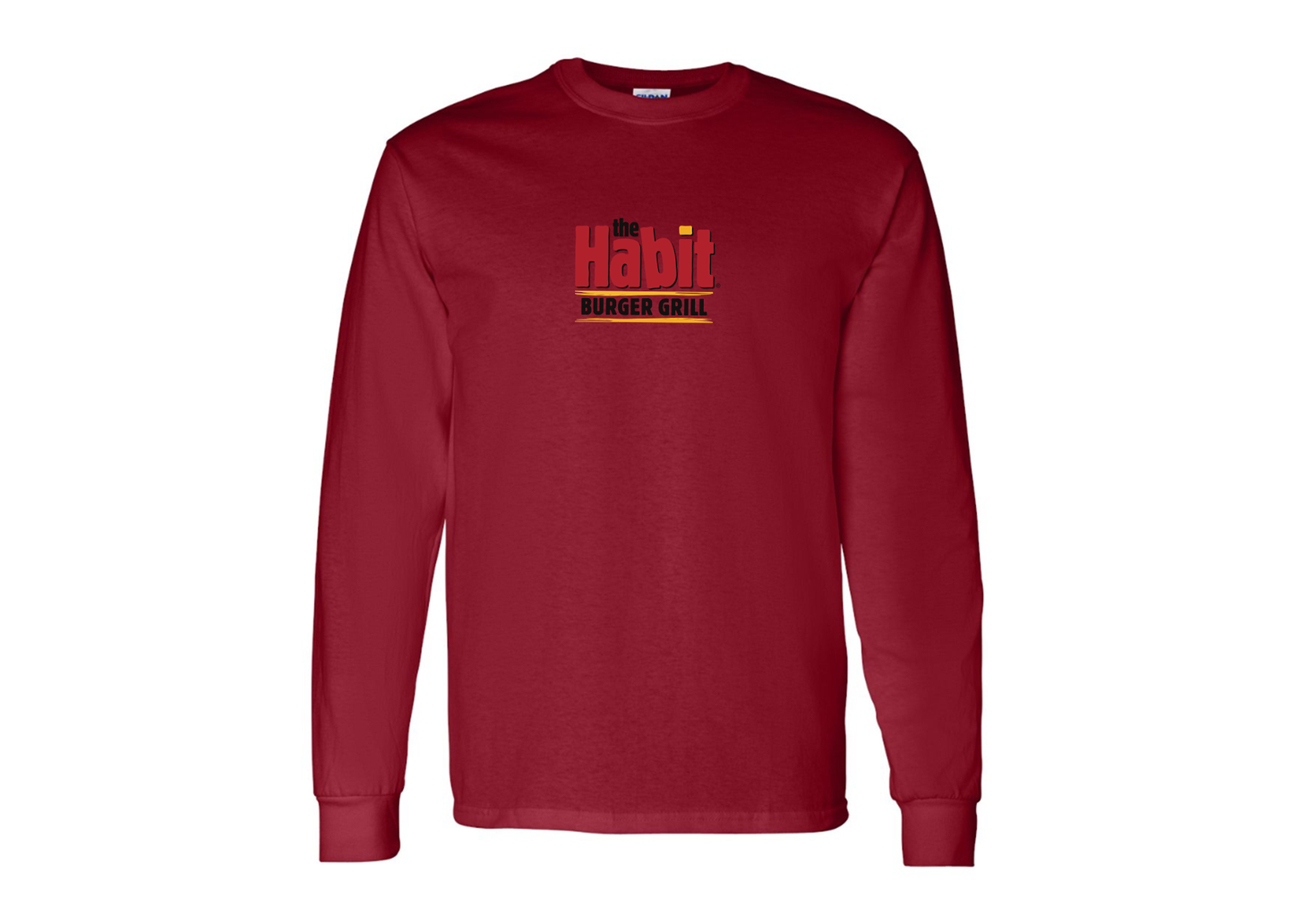 Men's The Habit Burger Grill Gildan Heavy Cotton Long Sleeve T-Shirt
