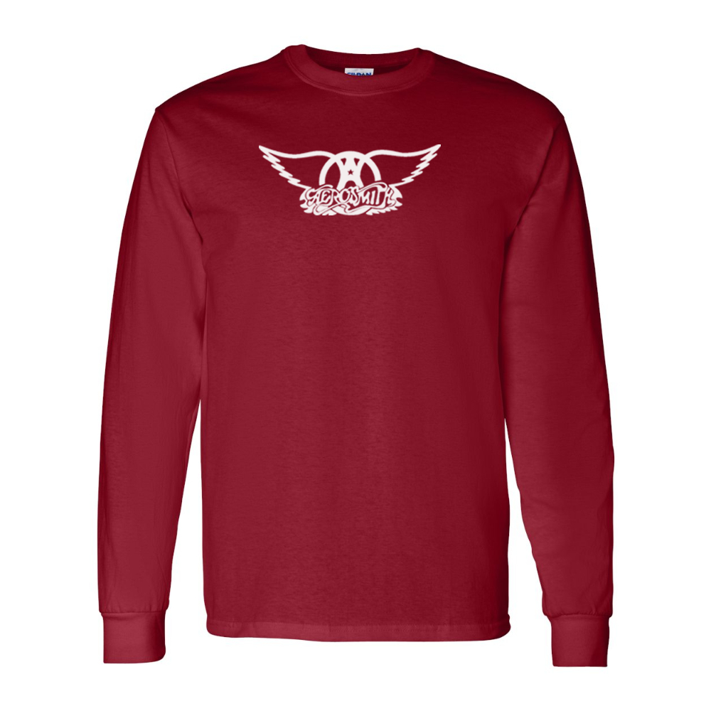 Men's Aerosmith Logo Gildan Heavy Cotton Long Sleeve T-Shirt
