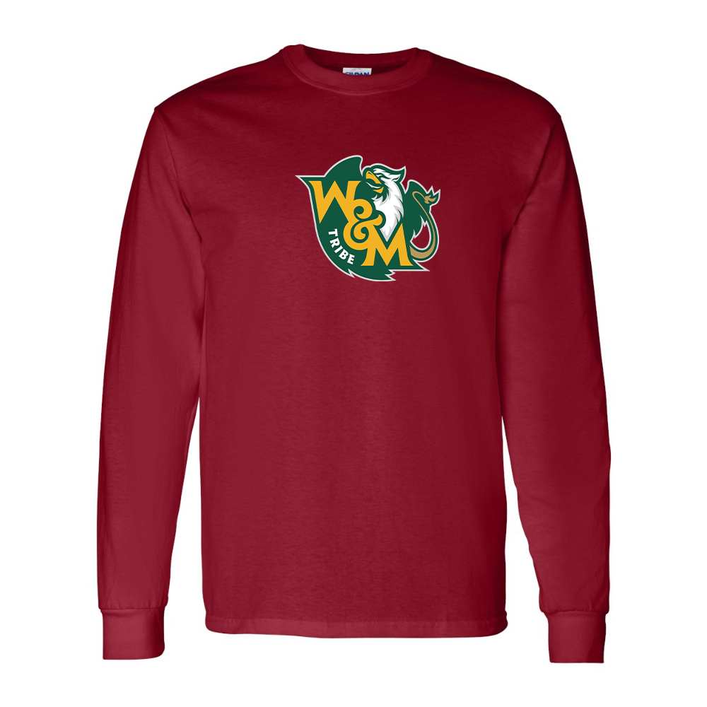 Men's William and Mary Tribe Gildan Heavy Cotton Long Sleeve T-Shirt